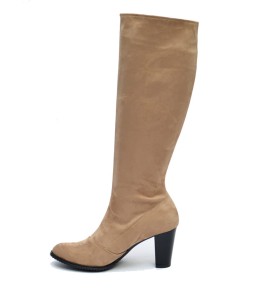 Beżowe botki obc. 7 cm nr 41