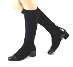 Botki z lakierem na suwak obc .4 cm