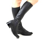 Oficerki strecz na suwak, ekoskóra .