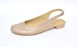 Letnie, beżowe czółenka na płaskim obcasie  nr 42