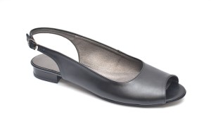 (XXLSandały z czarnej eko skóry .