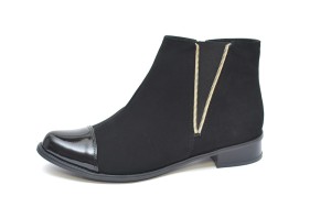 (XXL) Botki za kostkę z ozdobnym suwakiem  nr 42