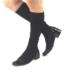 Oficerki strecz pięta czubek lakier nr 42