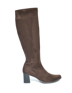 Brązowe botki strecz, lycra obcas  6 cm nr 37  