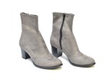 Szare botki streczowe na obcasie 6 cm. nr 38
