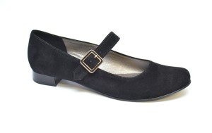 (XXL) Zamszowe czółenka z paskiem. 